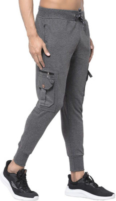 UZARUS Striped Men Grey Track Pants