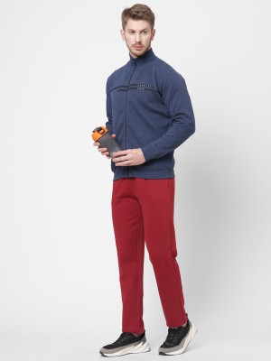 SWEET DREAMS Solid Men Red Track Pants