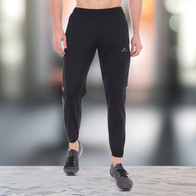 Jaxcion Solid Men Black Track Pants