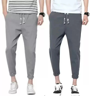 HoC Self Design Men Grey Track Pants