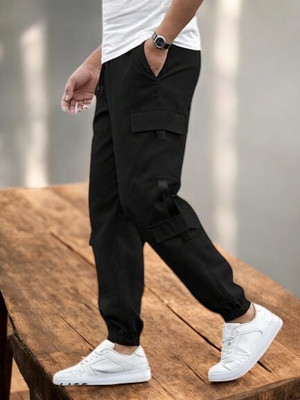 Kesaria Textile Company Solid Men Black Track Pants