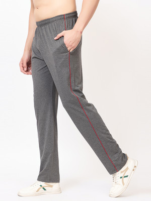 Zeffit Solid Men Grey Track Pants