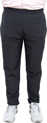 HoC Solid Men Black Track Pants