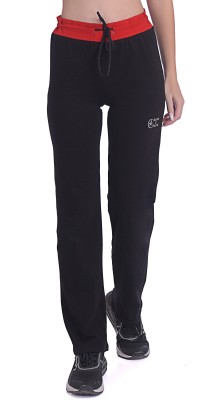 Draxstar Prime Solid Women Black Track Pants