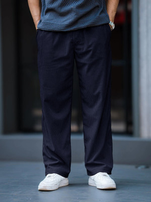 FOXTER Solid Men Blue Track Pants