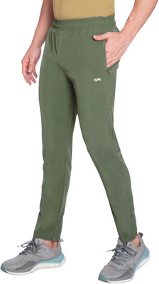 Btag Solid Men Dark Green Track Pants