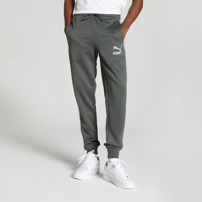 PUMA Striped Men Grey Track Pants