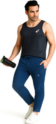 KWINGS Solid Men Blue Track Pants