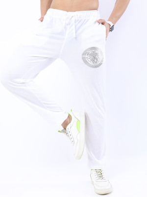 HIGHLANDER Printed Men White Track Pants