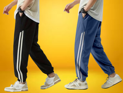 Kesaria Textile Company Striped Men Multicolor Track Pants