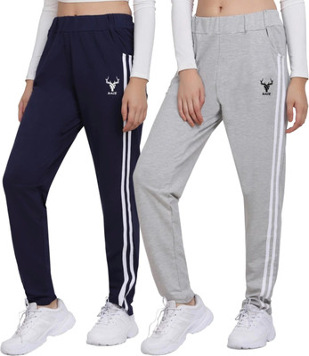 STYOXA Striped Women Dark Blue, Grey Track Pants