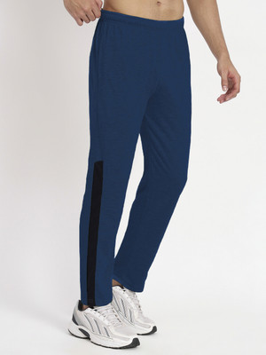 Stroove Solid Men Blue Track Pants