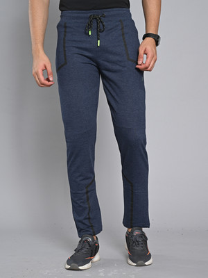 KILLER Geometric Print Men Dark Blue Track Pants