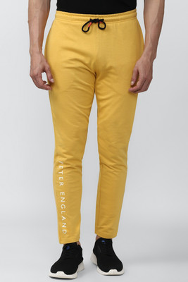 PETER ENGLAND Solid Men Yellow Track Pants