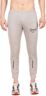 Royal spin Solid Men Grey Track Pants
