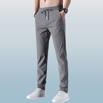FICKA Solid Men Grey Track Pants