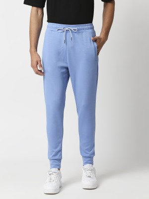 BLAMBLACK Solid Men Blue Track Pants