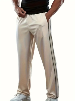 sti Solid Men Beige Track Pants
