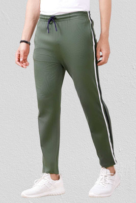 Haya Solid Men Green Track Pants