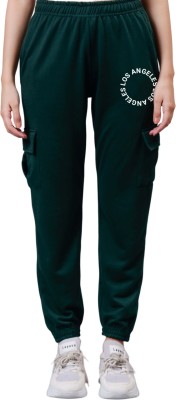 Tabadtod Self Design Women Dark Green Track Pants