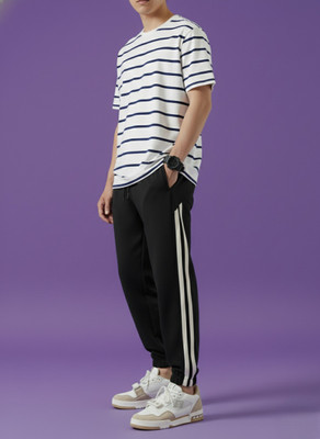 Dockstreet Solid Men White Track Pants