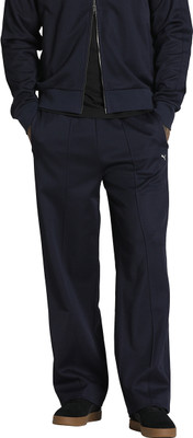 PUMA Self Design Men Blue Track Pants