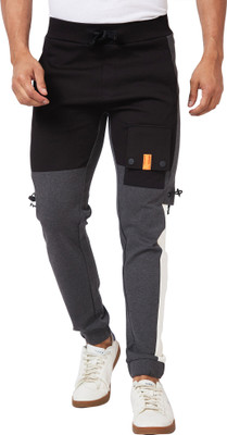 Spykar Printed, Colorblock Men Grey Track Pants