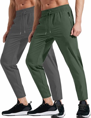 Lripsome Solid Men Grey, Olive Track Pants