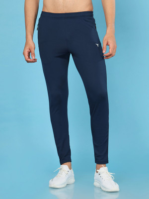 TECHNOSPORT Solid Men Dark Blue Track Pants