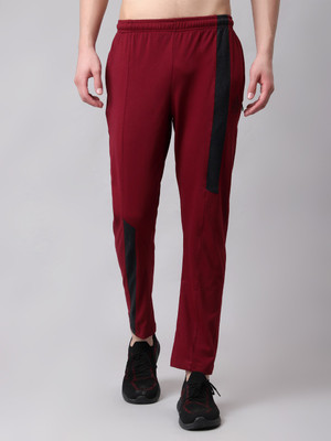 OORA Colorblock Men Maroon Track Pants