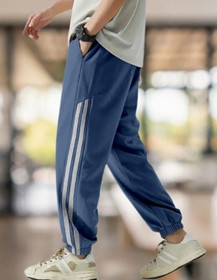 METRONAUT Striped Men Blue Track Pants