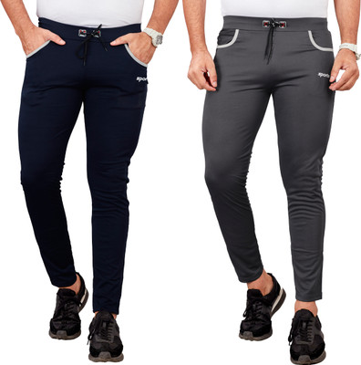 DEVICE OF HOVID FASHION Solid Men Blue, Grey Track Pants
