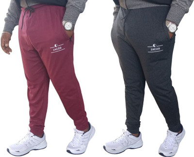 JACZO Printed Men Maroon, Black Track Pants