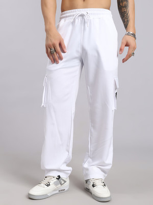 WEARDUDS Solid Men White Track Pants