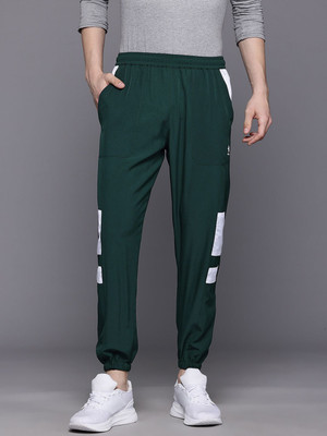 HRX by Hrithik Roshan Colorblock Men Green Track Pants