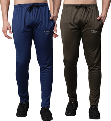 MACK JONNEY Solid Men Blue, Brown Track Pants