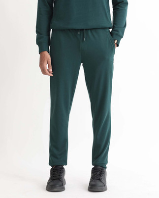 Rare Rabbit Solid Men Green Track Pants
