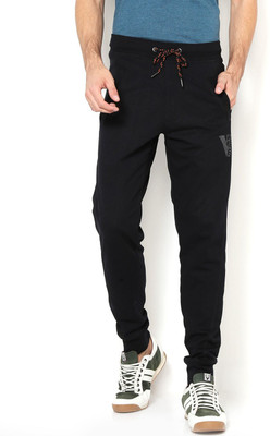 VAN HEUSEN Athleisure Men Black Solid Smart Tech Easy Stain Release Joggers Solid Men Black Track Pants