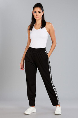 Toura Striped Women Black Track Pants