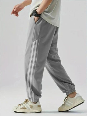 METRONAUT Striped Men Grey Track Pants