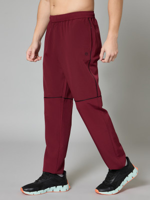 Turnfit Solid Men Maroon Track Pants