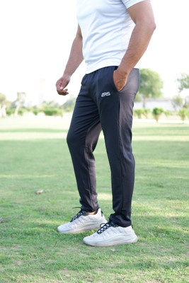NUNO Solid Men Black Track Pants