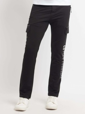 Status Quo Solid Men Black Track Pants