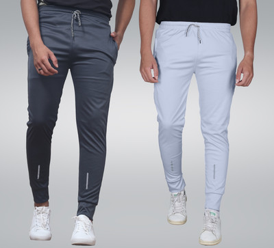 Cronix Solid Men Grey Track Pants