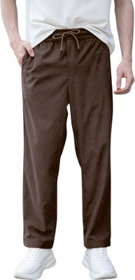 jjcrowncreation Solid Men Maroon Track Pants