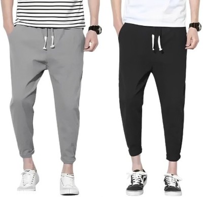 Reya Solid Men Black, Grey Track Pants