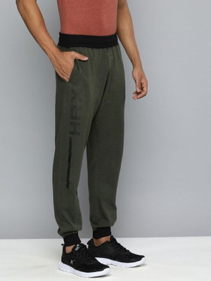 HRX by Hrithik Roshan Solid Men Olive Track Pants