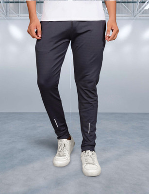 DRB CREATION Solid Men Grey Track Pants