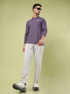 Trackpro Solid Men White Track Pants