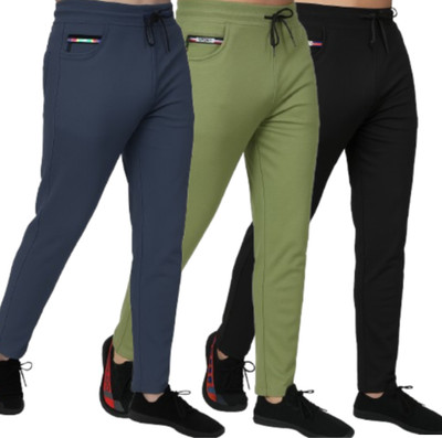 ROAR FIT Solid Men Multicolor Track Pants